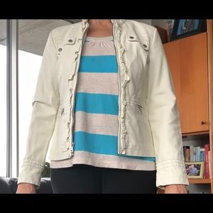 Women’s Faux Leather jacket cream color